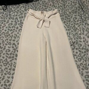Wide leg knitted trousers